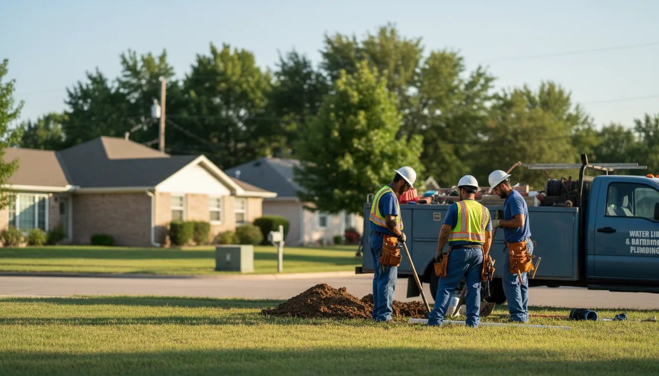 Residential water line and bathroom plumbing service in Ratcliff, AR